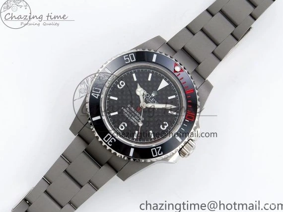Best SA3130 Ceramic Sandblasted Edition Bracelet JDF Submariner SS Black Carbon Dial Dial Bezel on 0522